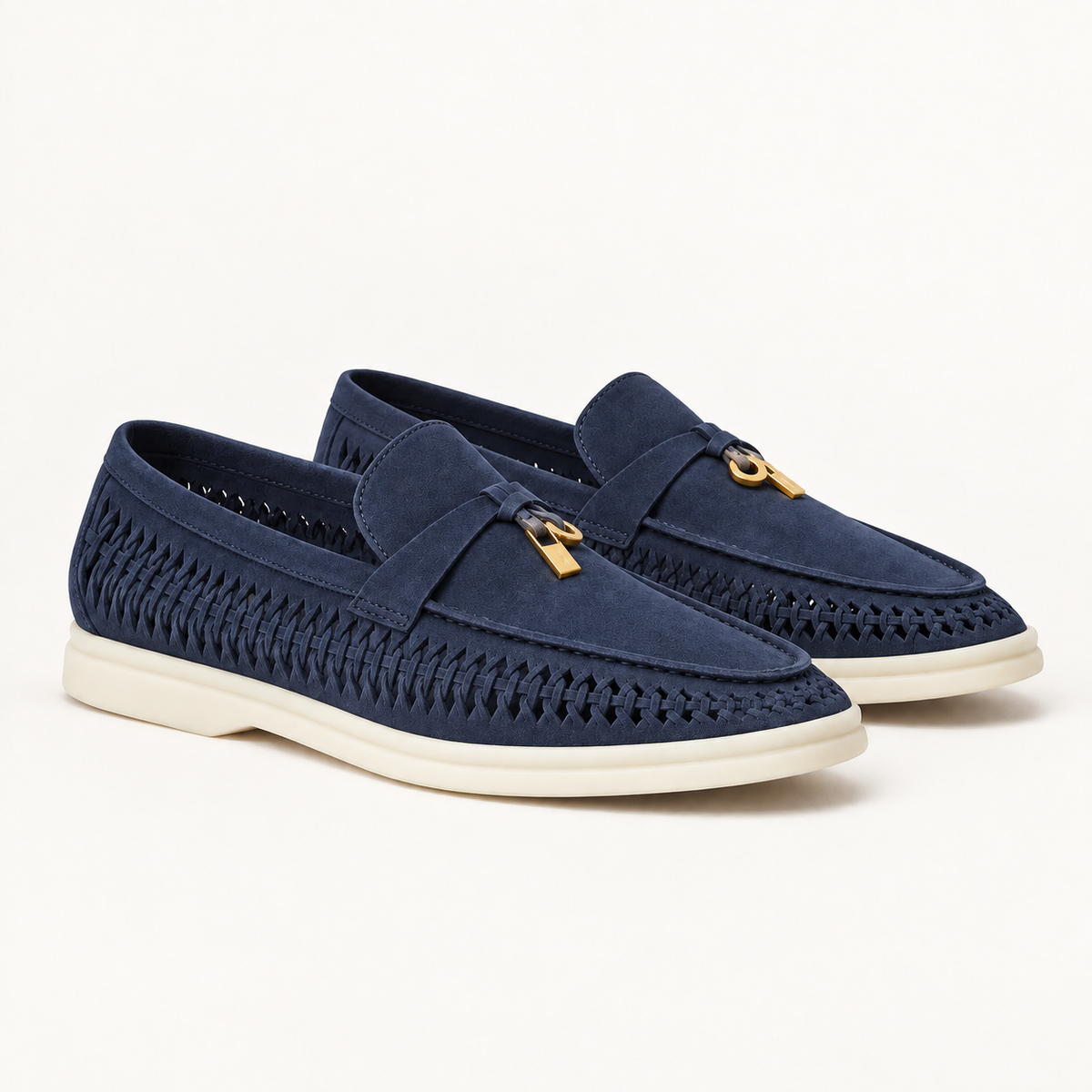 A pair of Aureline loafers in Argo Blue